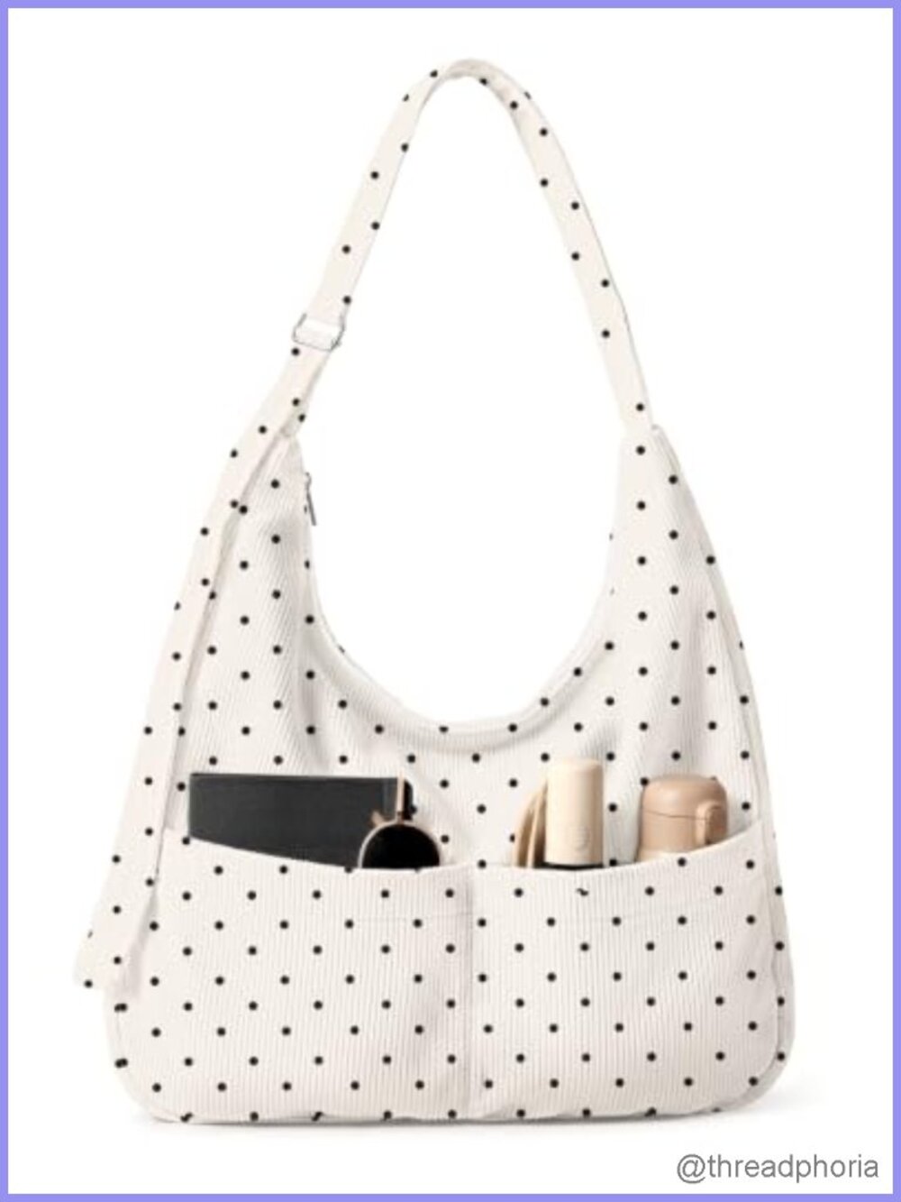 Large Corduroy Hobo Bag for Women Slouchy Crossbody Shoulder Tote Zipper